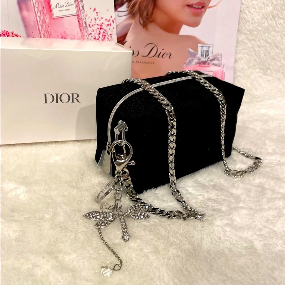 Dior Black Cosmetics Pouch Crossbody